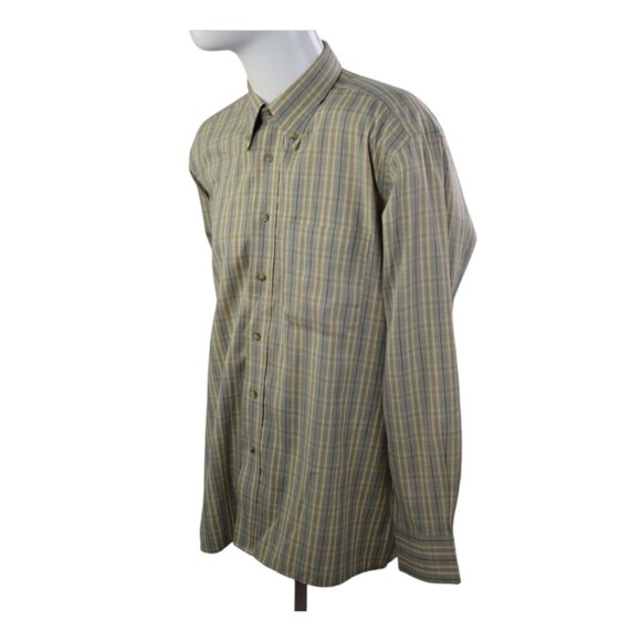 Turtle Men sz 42 Dress Shirt Long Sleeves Plaids Buttons Up Classics - Picture 3 of 7